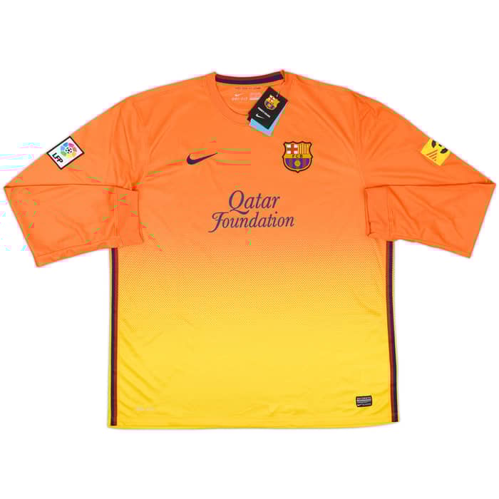 2012-13 Barcelona Away L/S Shirt Messi #10 (XXL)