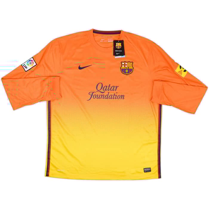 2012-13 Barcelona Away L/S Shirt Messi #10 (XL)