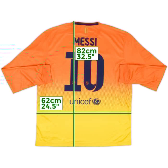 2012-13 Barcelona Away L/S Shirt Messi #10 (XL)