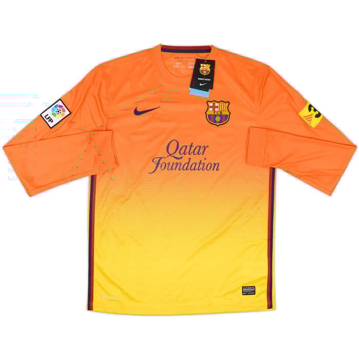 2012-13 Barcelona Away L/S Shirt Messi #10 (M)