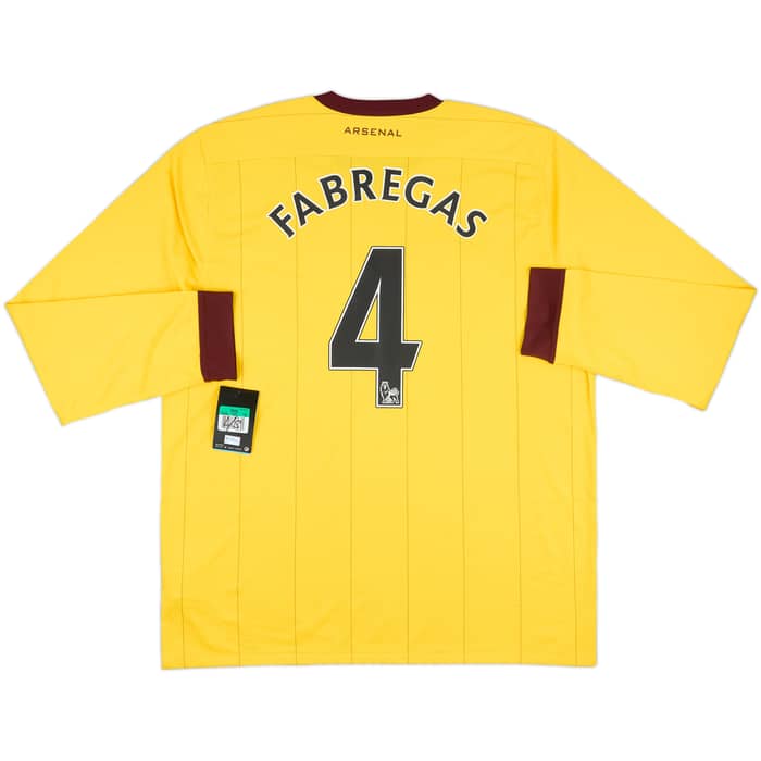 2010-13 Arsenal Away L/S Shirt Fabregas #4 (XL)