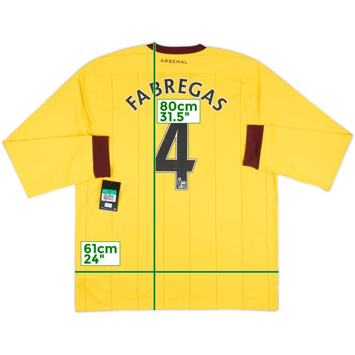 2010-13 Arsenal Away L/S Shirt Fabregas #4 (XL)