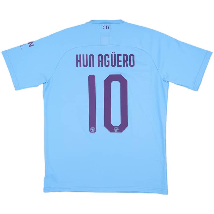 2019-20 Manchester City Home Shirt Kun Aguero #10 (L)