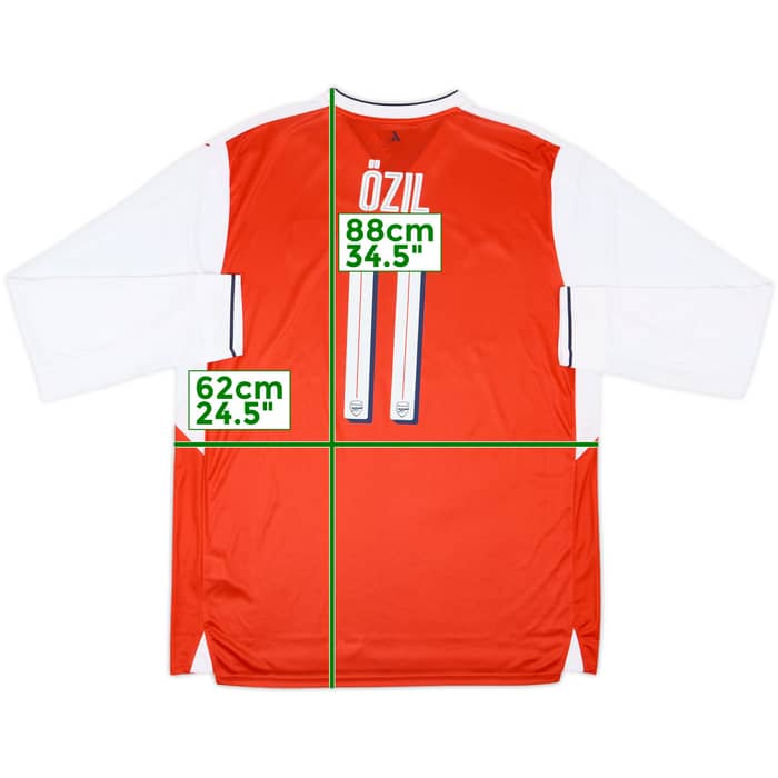 2016-17 Arsenal Home L/S Shirt Ozil #11 (XXL)