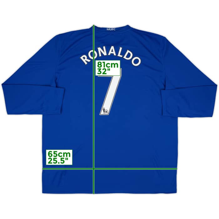 2008-09 Manchester United Third L/S Shirt Ronaldo #7 (XXL)