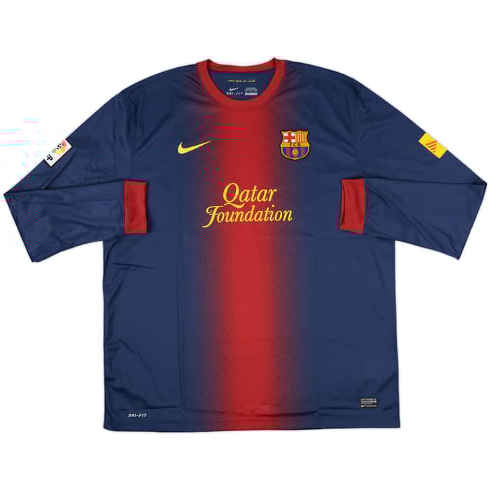 2012-13 Barcelona Home L/S Shirt Messi #10 (XXL)