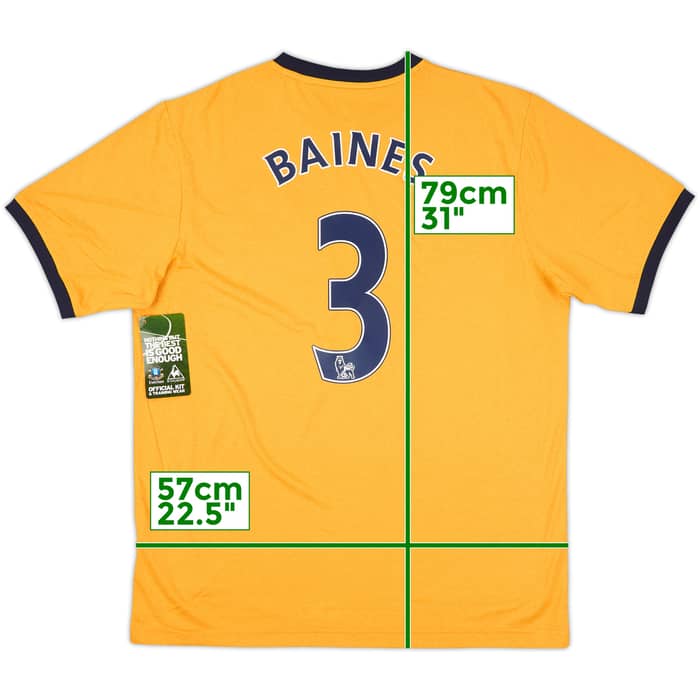 2011-12 Everton Away Shirt Baines #3 (L)