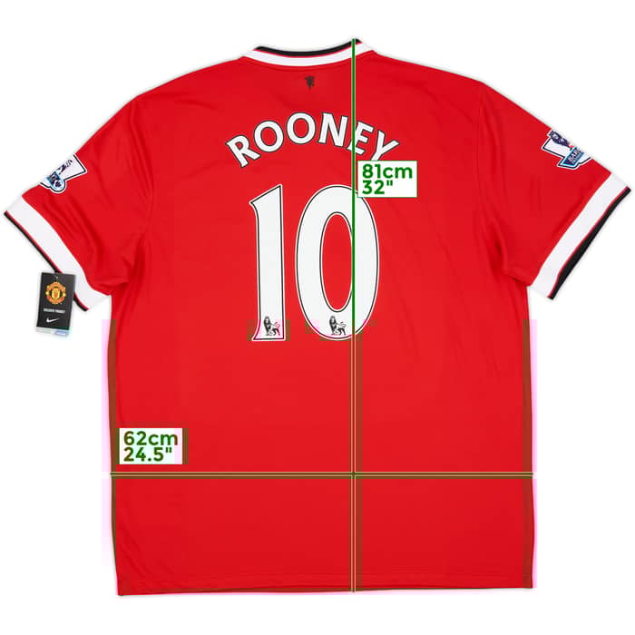 2014-15 Manchester United Home Shirt Rooney #10 (XL)