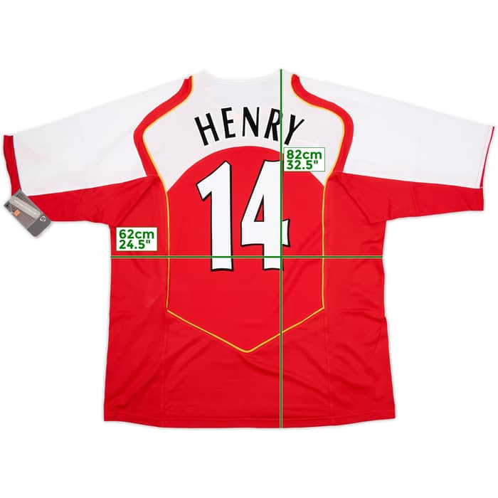 2004-05 Arsenal Home Shirt Henry #14 (XXL)