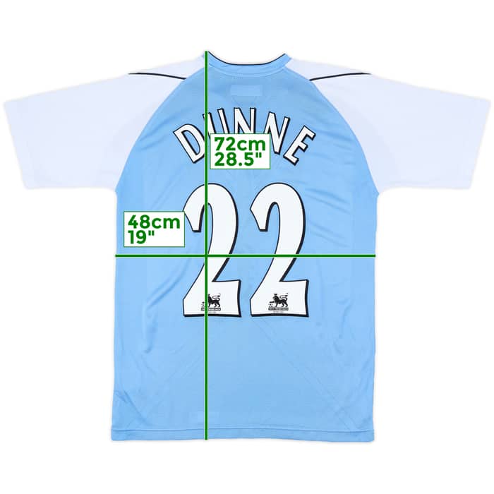 2006-07 Manchester City Home Shirt Dunne #22 - 9/10 - (M)