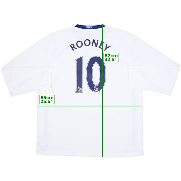 2008-10 Manchester United Away L/S Shirt Rooney #10 (XXL)