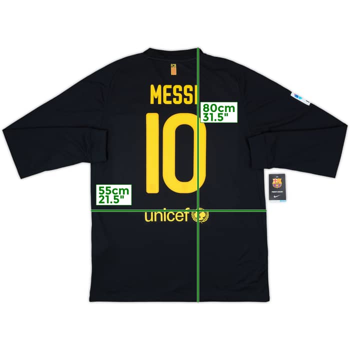 2011-12 Barcelona Away L/S Shirt Messi #10 (L)