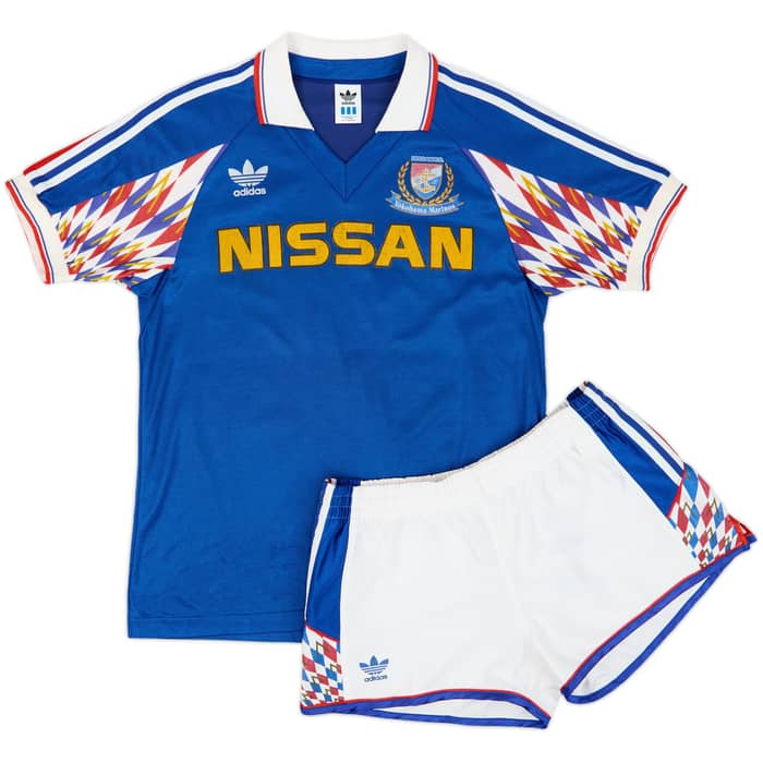 1992-93 Yokohama Marinos Home Shirt & Shorts - 7/10 - (M)