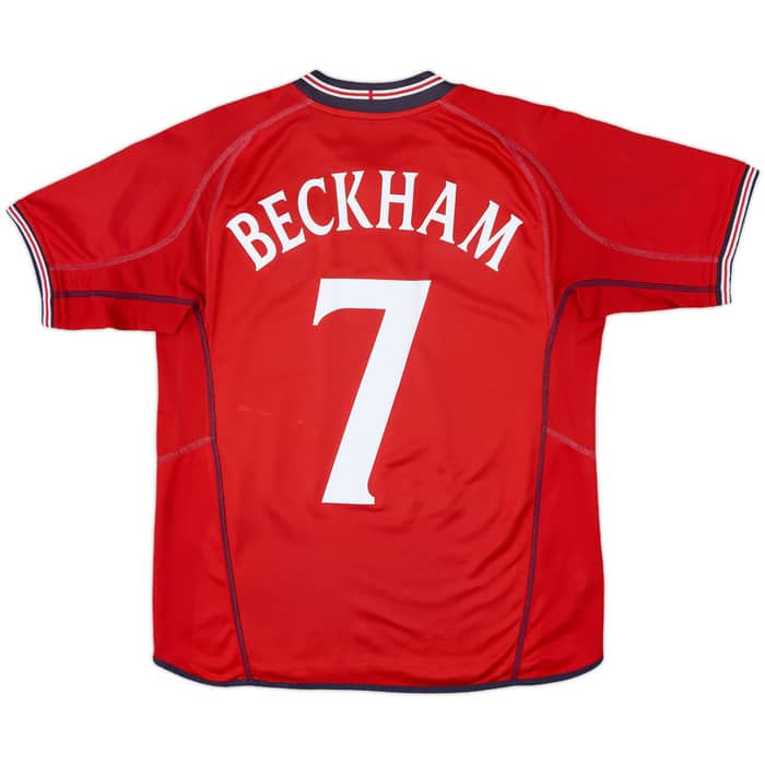 2002-04 England Away Shirt Beckham #7 - 5/10 - (L)