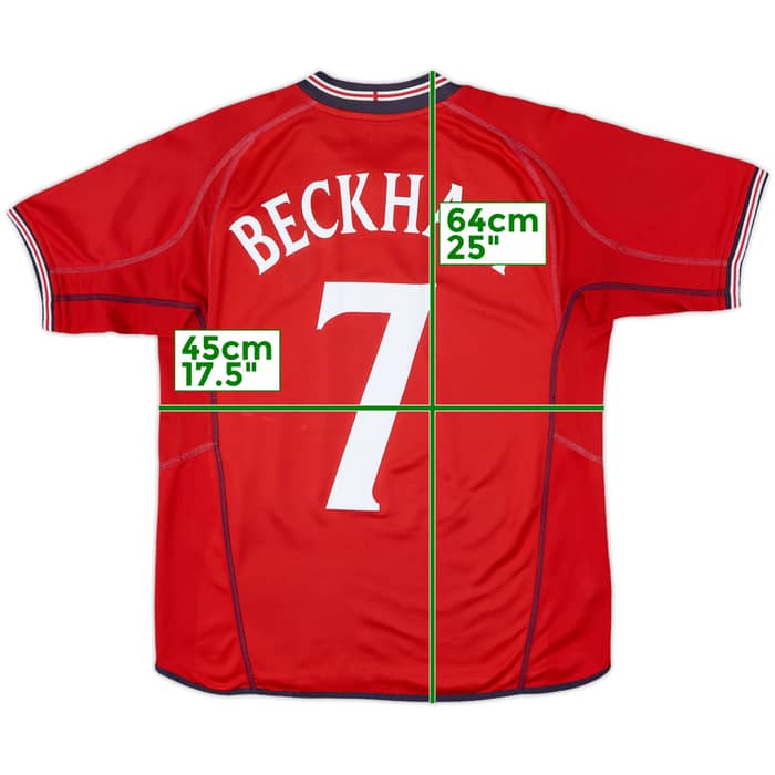 2002-04 England Away Shirt Beckham #7 - 5/10 - (L)