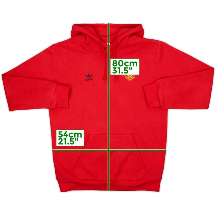 2023-24 Manchester United adidas Hooded Sweat Top - 10/10 - (M)
