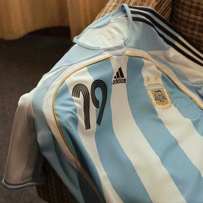 2006 Argentina adidas Reissue Home Shirt Messi #19