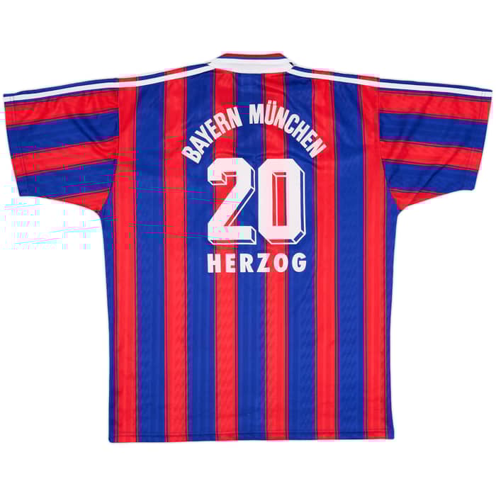 1995-97 Bayern Munich Home Shirt Herzog #20 - 8/10 - (XL)