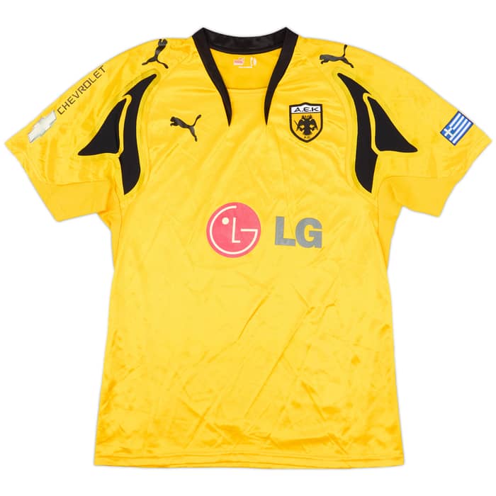 2007-08 AEK Athens Home Shirt Rivaldo #10 - 7/10 - (L)