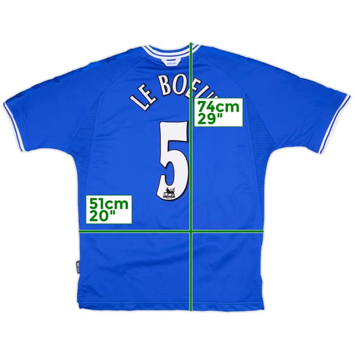 1999-01 Chelsea Home Shirt Leboeuf #5 - 8/10 - (M)