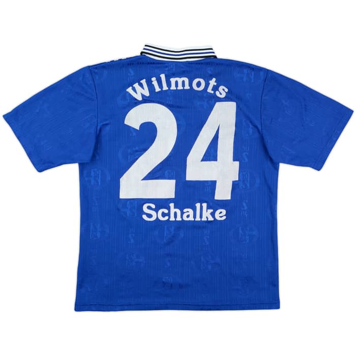 1996-97 Schalke Home Shirt Wilmots #24 - 7/10 - (XL.Boys)