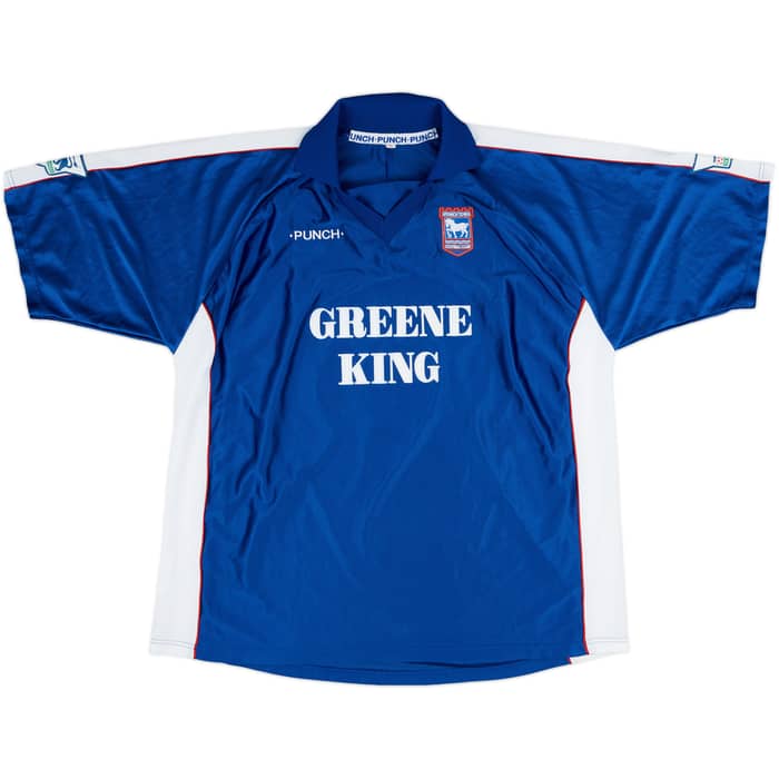 1999-01 Ipswich Home Shirt Makin #36 - 8/10 - (XL)