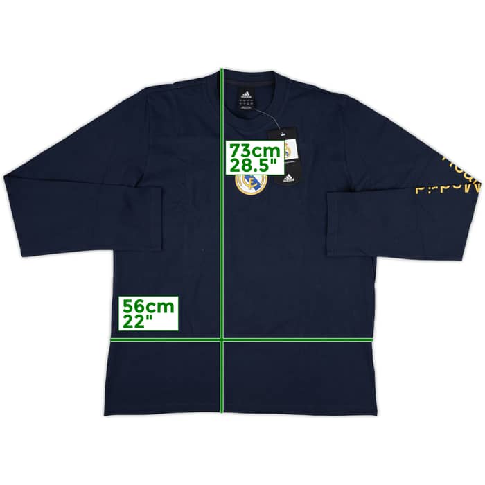 2006-07 Real Madrid adidas Cotton L/S Tee (L)