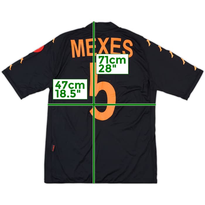 2008-09 Roma Signed Third Shirt Mexes #5 - 4/10 - (L)