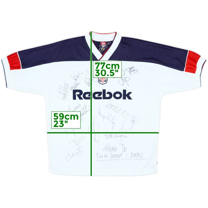 1999-01 Bolton Squad Signed Home Shirt - 8/10 - (L)