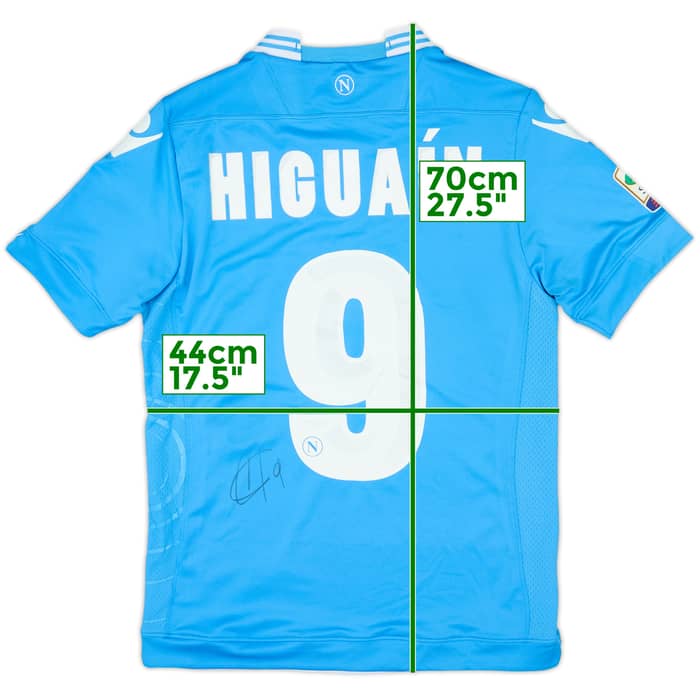 2013-14 Napoli Signed Home Shirt Higuain #9 - 8/10 - (M)