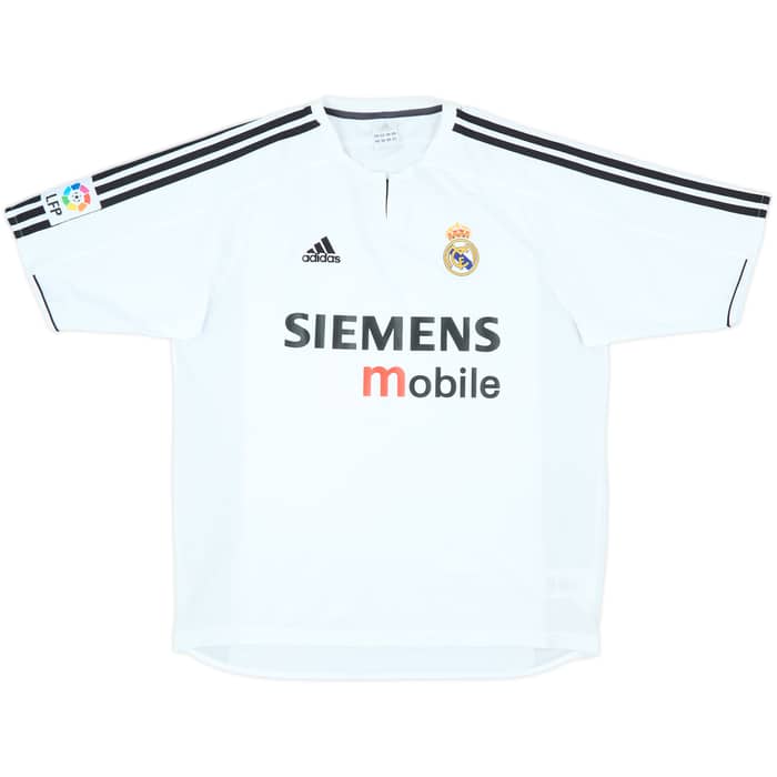 2003-04 Real Madrid Signed Home Shirt Figo #10 - 8/10 - (L)