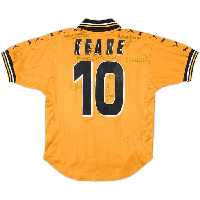 1998-00 Wolves Signed Home Shirt Keane #10 - 7/10 - (L.Boys)