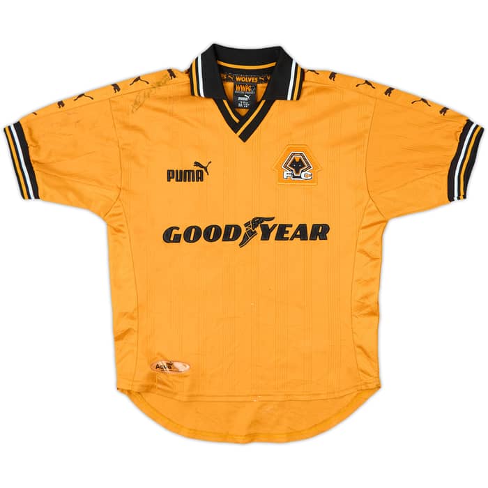 1998-00 Wolves Signed Home Shirt Keane #10 - 7/10 - (L.Boys)
