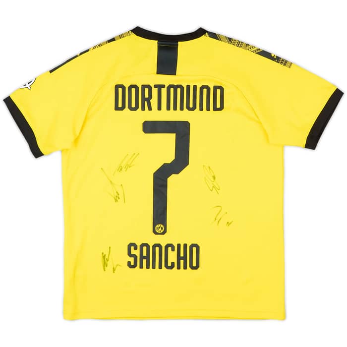 2019-20 Borussia Dortmund Signed Home Shirt Sancho #7 - 7/10 - (L.Boys)