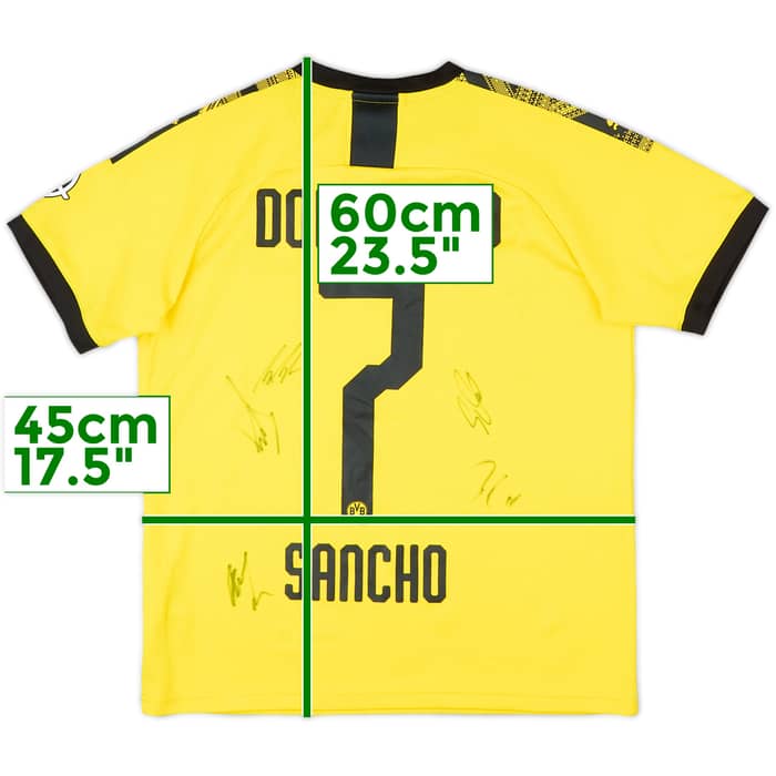 2019-20 Borussia Dortmund Signed Home Shirt Sancho #7 - 7/10 - (L.Boys)