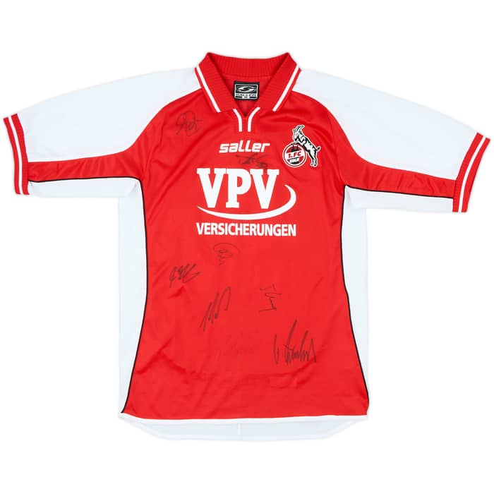2002-03 FC Koln Squad Signed Home Shirt Scherz #8 - 8/10 - (M)