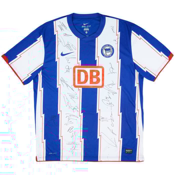 2010-11 Hertha Berlin Signed Home Shirt - 8/10 - (XL)
