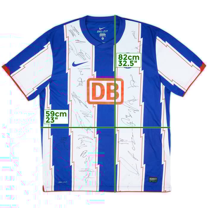 2010-11 Hertha Berlin Signed Home Shirt - 8/10 - (XL)