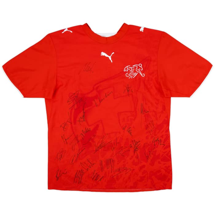 2006-08 Switzerland Signed Home Shirt - 8/10 - (XL)