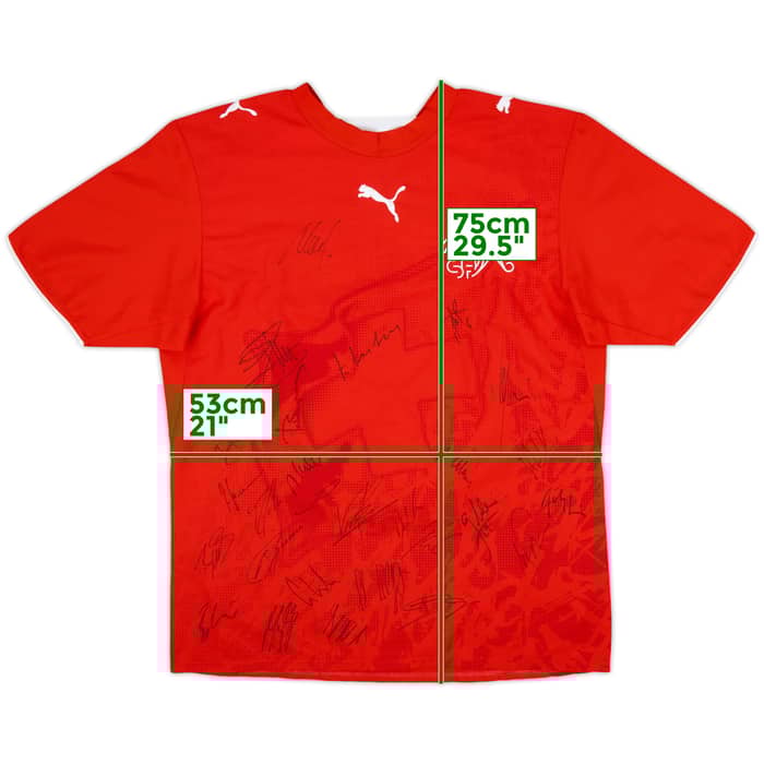 2006-08 Switzerland Signed Home Shirt - 8/10 - (XL)