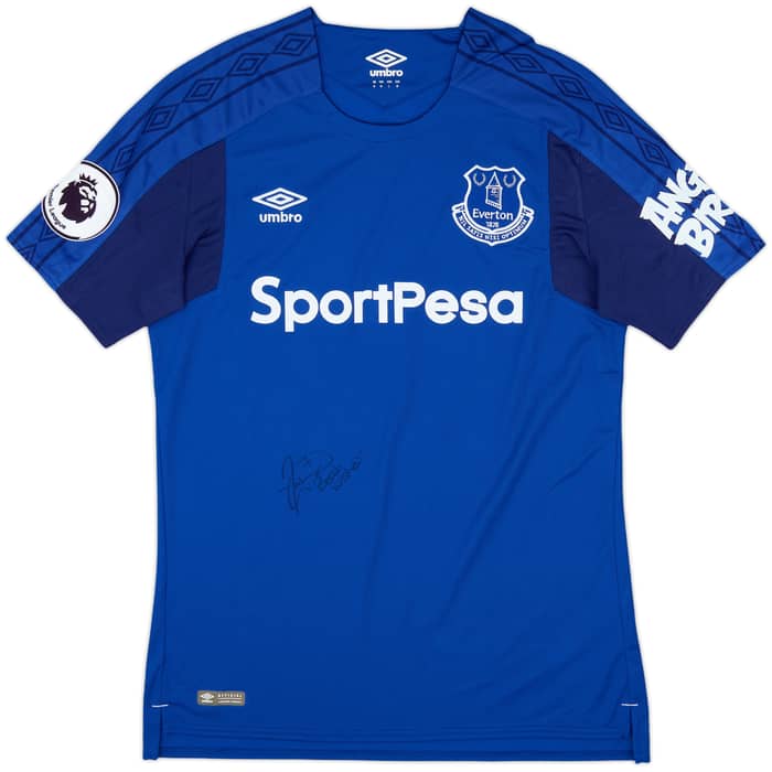 2017-18 Everton Signed Home Shirt - 9/10 - (M)