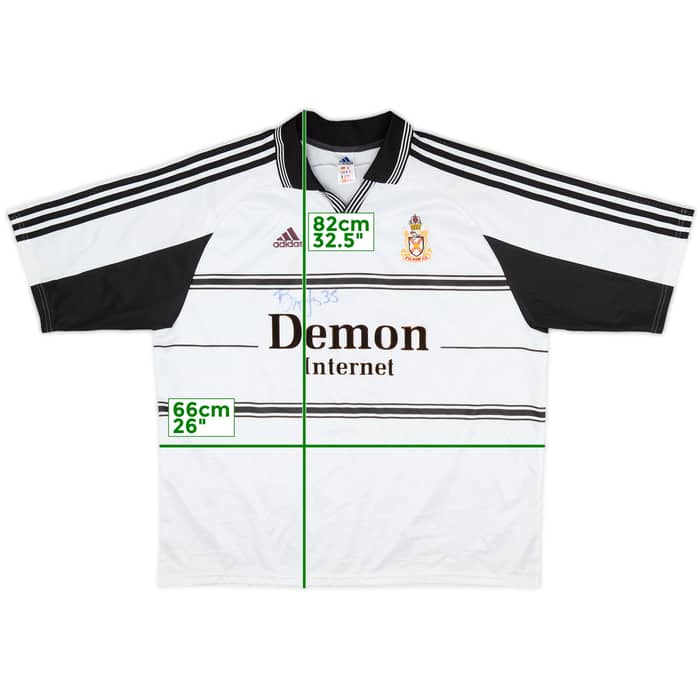 1999-00 Fulham Signed Home Shirt - 8/10 - (XXL)