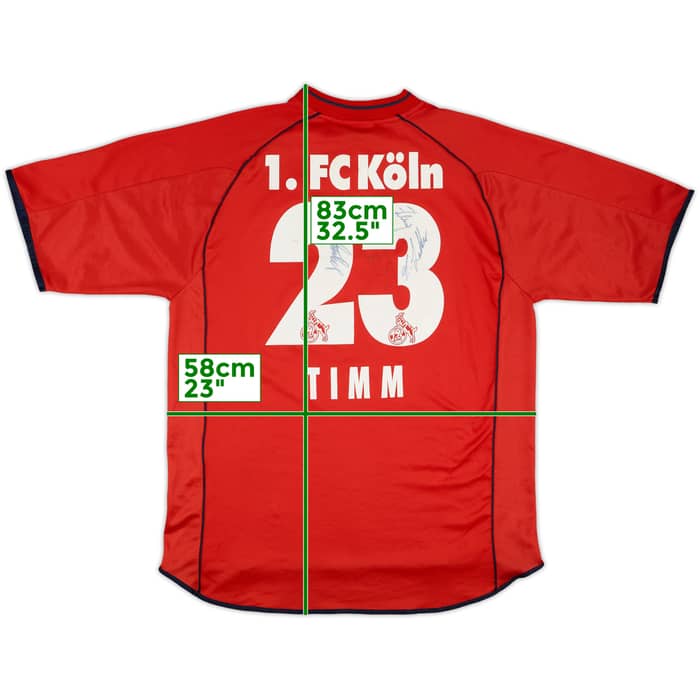 2001-02 FC Koln Signed Home Shirt Timm #23 - 7/10 - (XL)