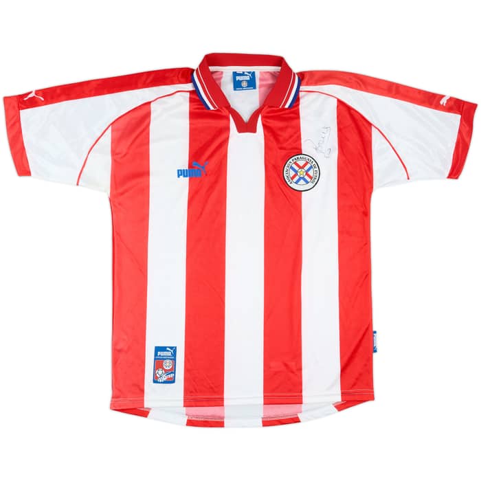 2000-02 Paraguay Signed Home Shirt - 9/10 - (XL)
