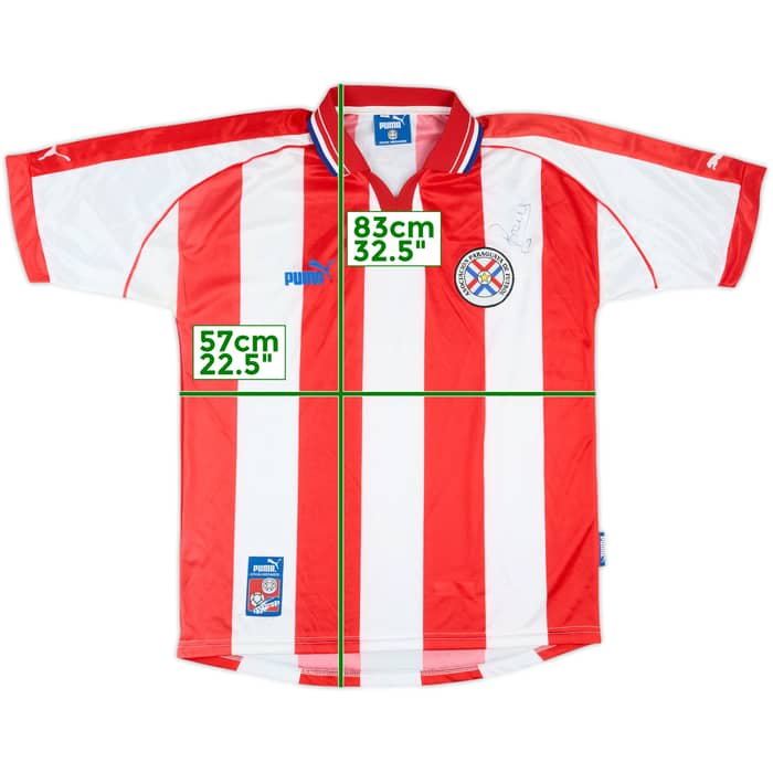 2000-02 Paraguay Signed Home Shirt - 9/10 - (XL)