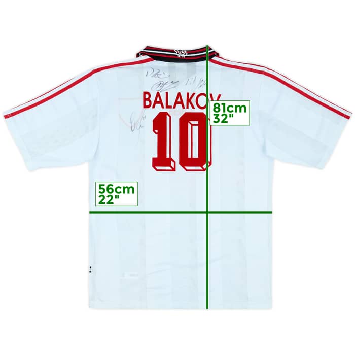 1997-98 Stuttgart Signed Home Shirt Balakov #10 - 8/10 - (L)