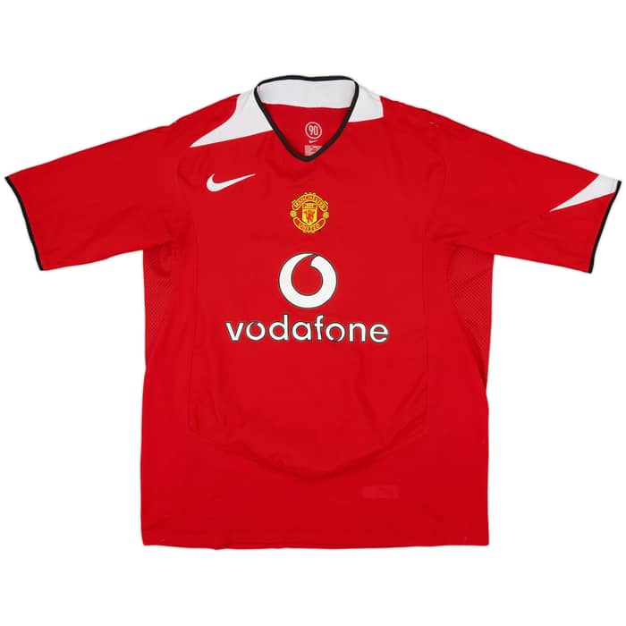 2004-06 Manchester United Signed Home Shirt Ronaldo #7 - 7/10 - (L)