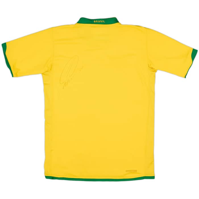 2006-08 Brazil Signed Home Shirt - 8/10 - (XL.Boys)