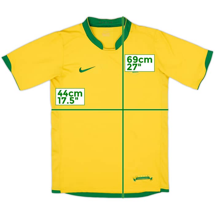 2006-08 Brazil Signed Home Shirt - 8/10 - (XL.Boys)