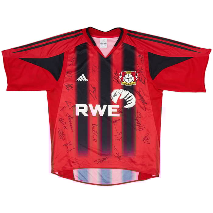 2004-06 Bayer Leverkusen Signed Home Shirt - 8/10 - (M)
